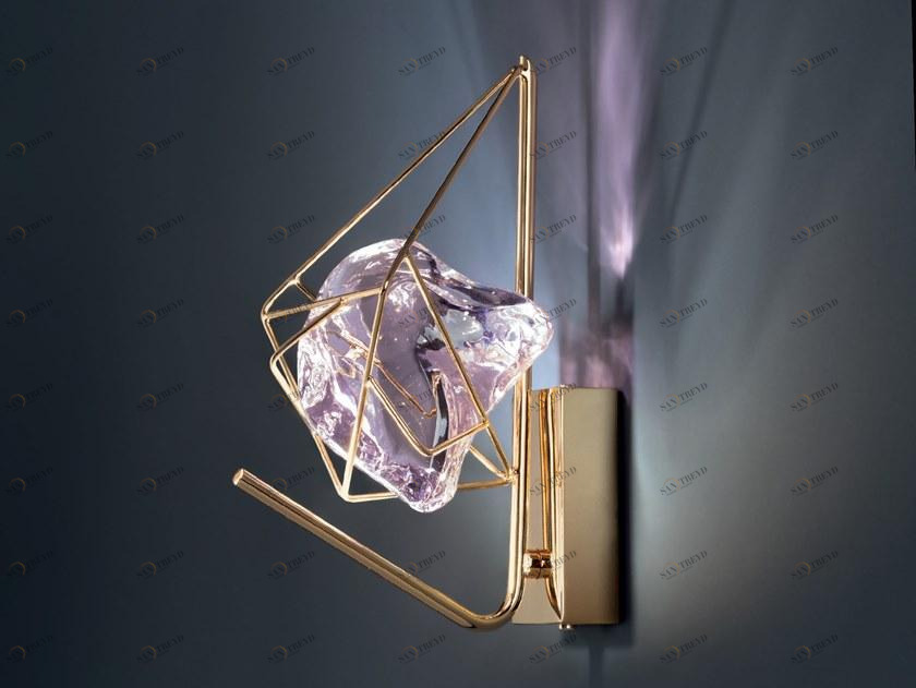 Euroluce Lampadari Настенный светильник из хрусталя и металла Cryrock sun-id-1420614