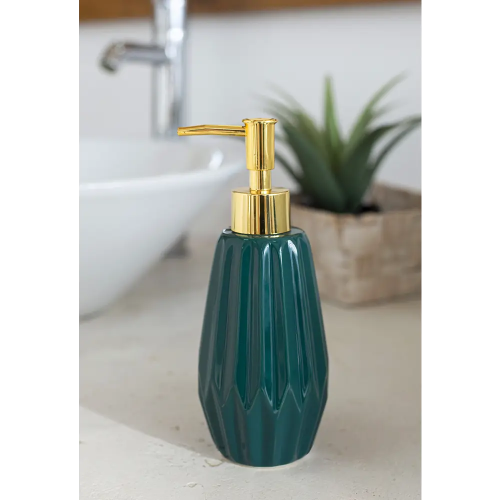 Дозатор для жидкого мыла Emerald, керамика, цвет изумрудный 82369147 STLM-2173775 PROFFI HOME - Вид №4