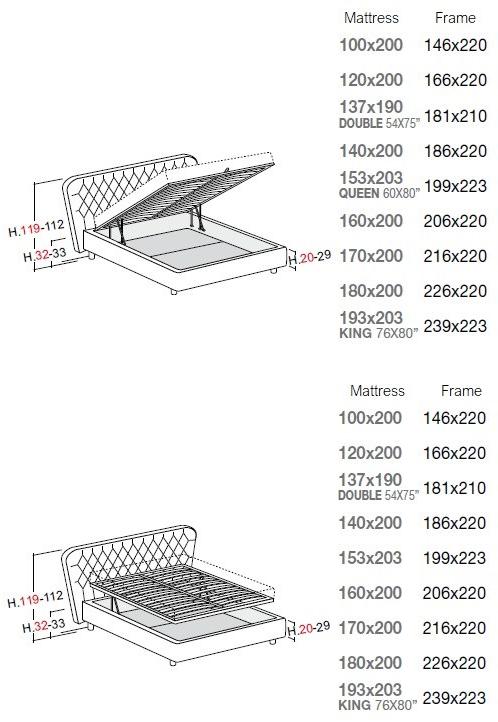 Bolzan Letti Кровать-контейнер с изголовьем капитоне Selene sun-id-1423296 - Вид №7