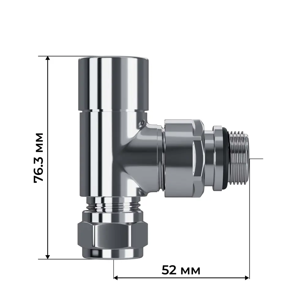 Термостатический комплект для радиатора осевой Royal Thermo Design Pro 1/2" латунь цвет хром 89423318 STLM-2143778  - Вид №5