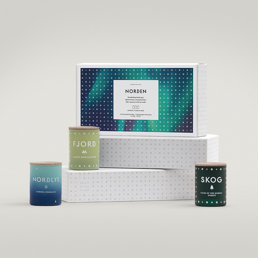 SK868 Набор из 3 ароматических свечей norden mini по 55 г S K A N D I N A V I S K  - Вид №2