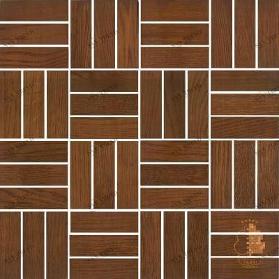 Мозаика и 3D панели из дерева Tarsi Паркет 3012 Дуб Селект с брашью (Текстурированная) 331х331 мм 1401100123