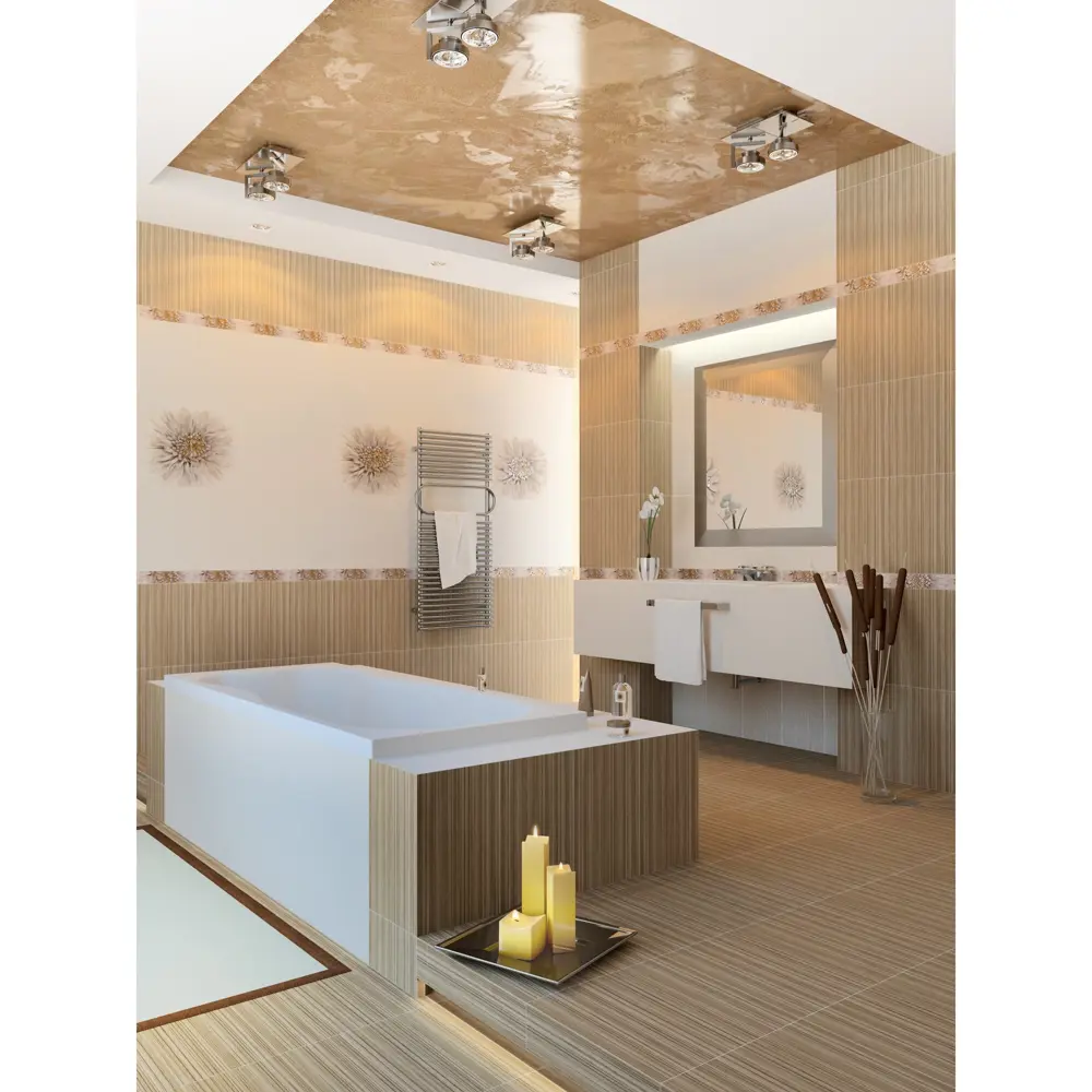 Декор Golden Tile Зебрано 25x40 см цвет бежевый 82958348 STLM-2038133 - Вид №6