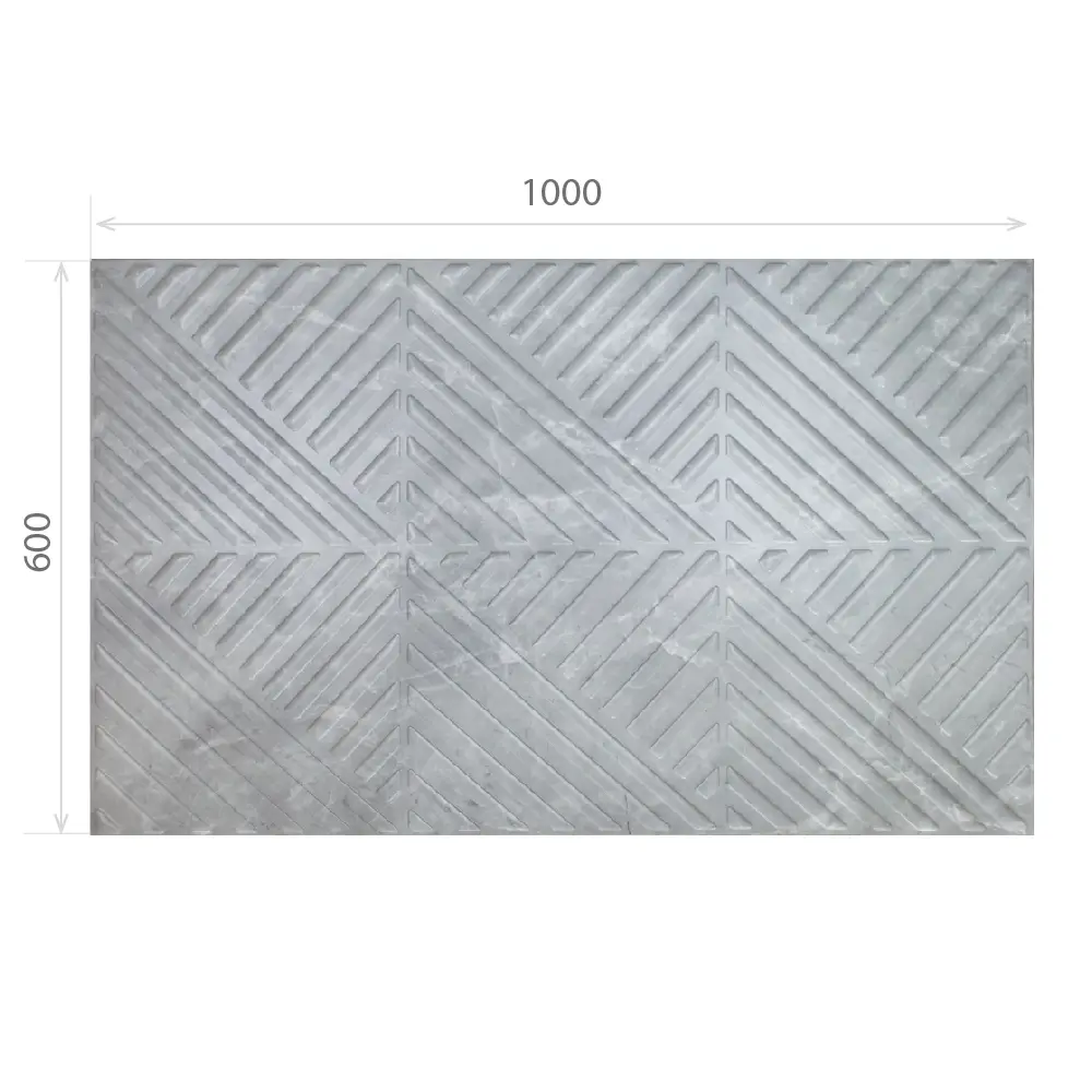 GRACE Стеновая панель ПВХ Мрамор Антико серый 1000x600 мм 89341767 STLM-1014497 - Вид №4