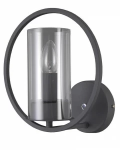 Бра со стеклянным плафоном дымчатое "Олави" 3302/1W-SBK-CL LUMIEN HALL ОЛАВИ 00-3930284 Серый;черный