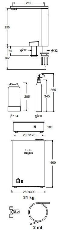 GUGLIELMI Смеситель для негазированной, газированной и кипящей воды  Fgapg0014  - Вид №7