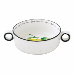 Салатник с ручками фарфоровый белый с желтым 16 см Amalfi EASY LIFE AMALFI 00-3946709 Белый;желтый