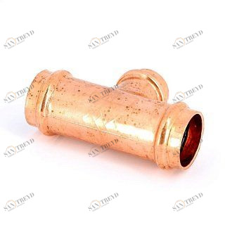 Тройник пресс 28x22x28 медный IBP P513002822028