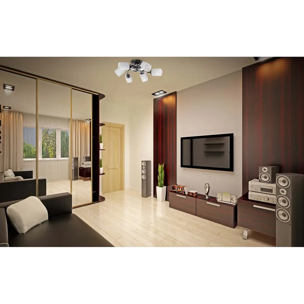 Люстра Олимпия 6xE14x60 Вт, металл/стекло, цвет никель/белый MW-Light STLM-2069971 - Вид №1