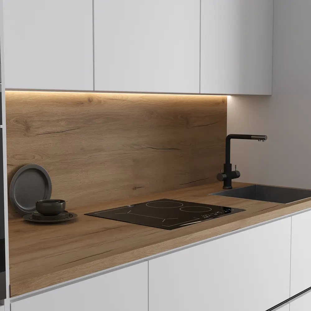 Столешница KONSENSA Верея 80x240x3.8 см ДСП цвет коричневый 89452051 STLM-2101364 ДСП Постформинг - Вид №6