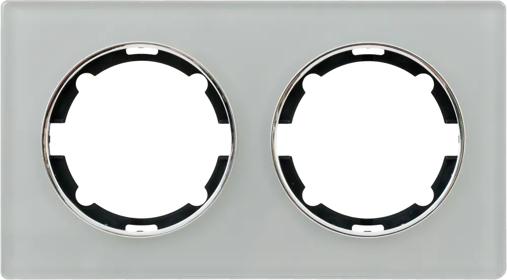 ONEKEYELECTRO Стеклянная рамка для розеток серый глянец 82838532