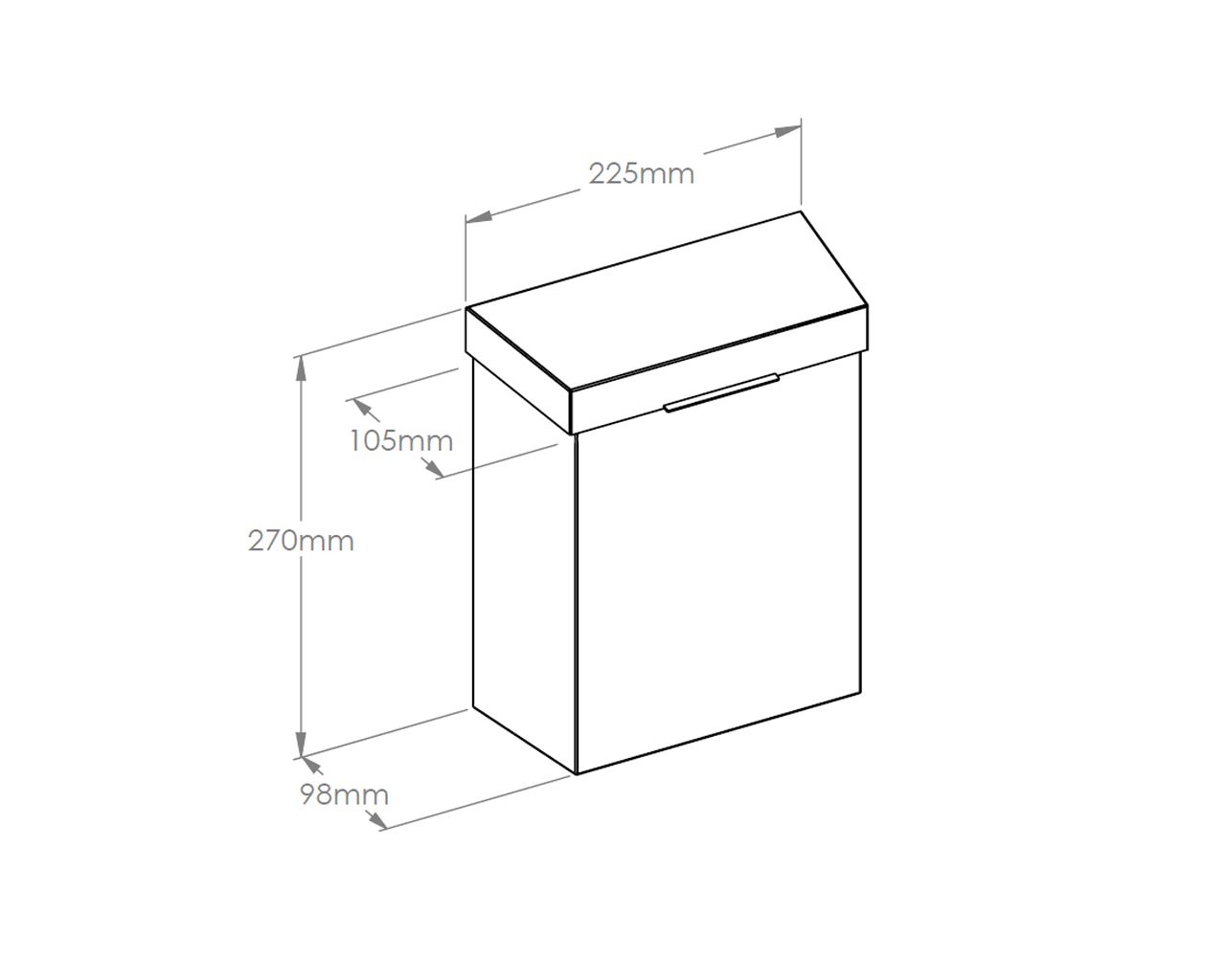 KSM301 Урна для женского туалета STELLA, объем 4,5 л, матовая сталь Merida  - Вид №1