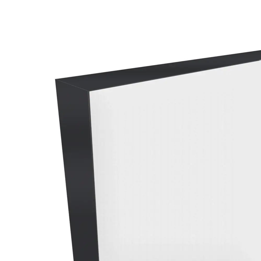 Дверь межкомнатная глухая с замком комплекте Invisible 60x210 см левая черная алюминиевая кромка цвет белый 89383042 STLM-2185968 VELLDORIS  - Вид №1