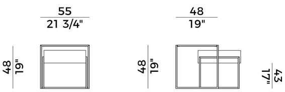 Potocco Журнальный столик из металла и ореха Pocket 894/tb - Вид №6