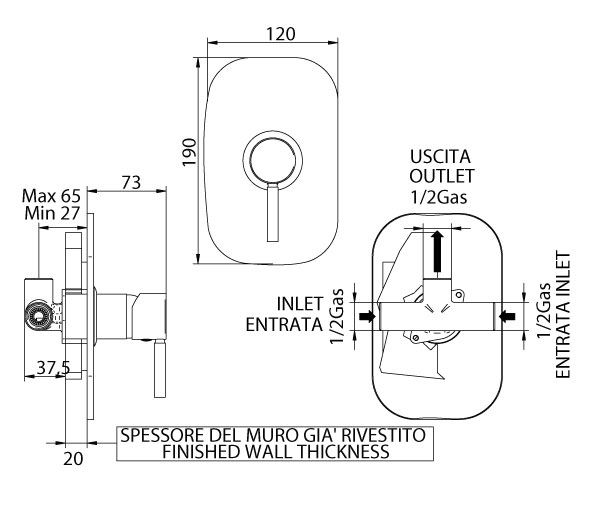 1543200000-1 Смеситель Bandini Coco Santreyd - Вид №1