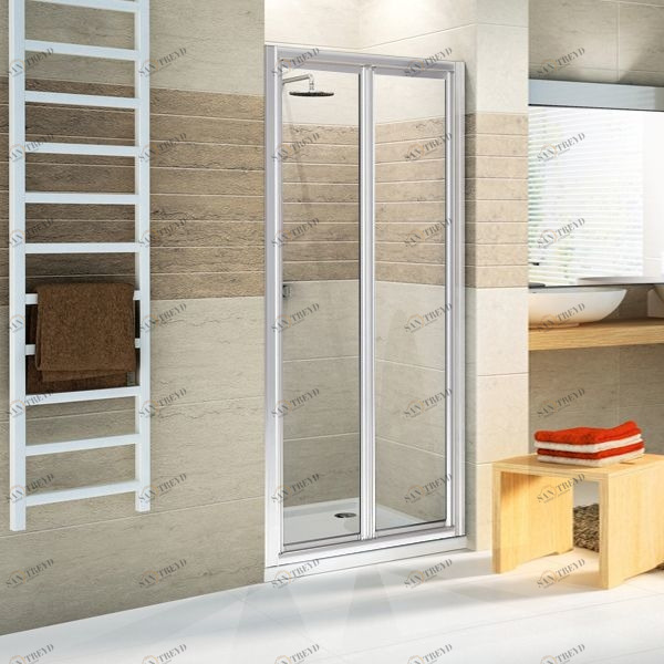 Novellini. Двери в нишу 90 см S с серебристым профилем STAR NSTARS841B