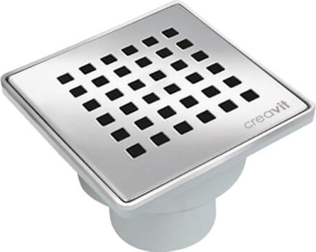 Металлический каркас из нержавеющей стали с пластиковым корпусом со стороны выпускного отверстия в полу / FH266 Creavit  - Вид №1