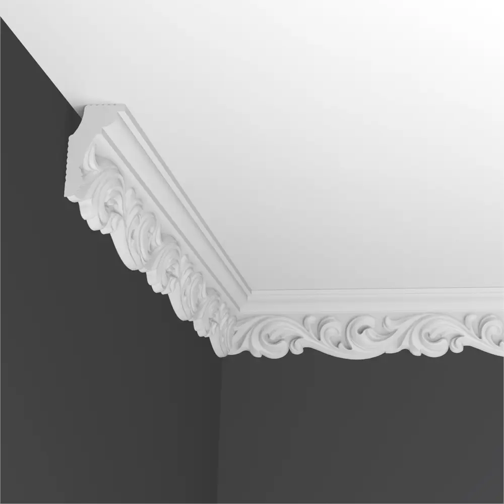 Плинтус потолочный для натяжных потолков полистирол Format 206057 белый 28x53x2000 мм STLM-2122913