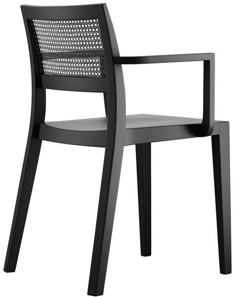 horgenglarus Штабелируемый стул из массива дерева с подлокотниками Lyra 6-540a - Вид №2