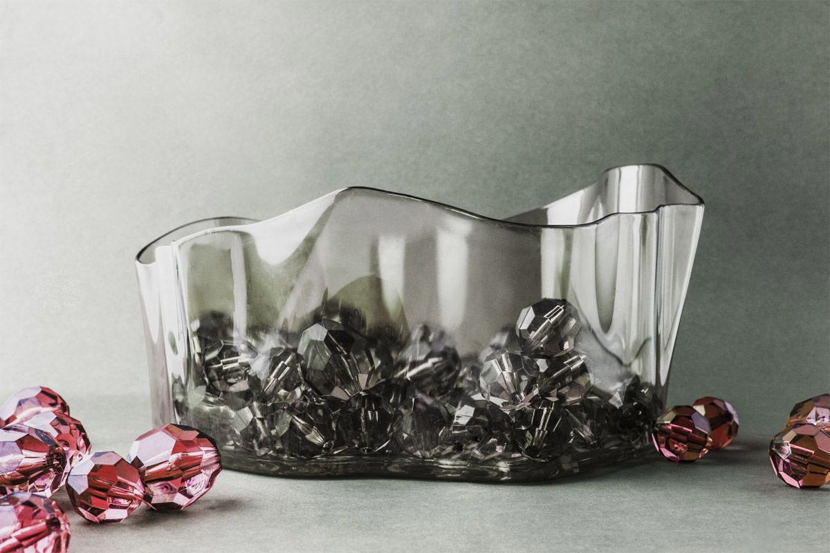 Органайзер прозрачный синий маленький Flow QUALY  00-3872055 Прозрачный;синий  - Вид №3