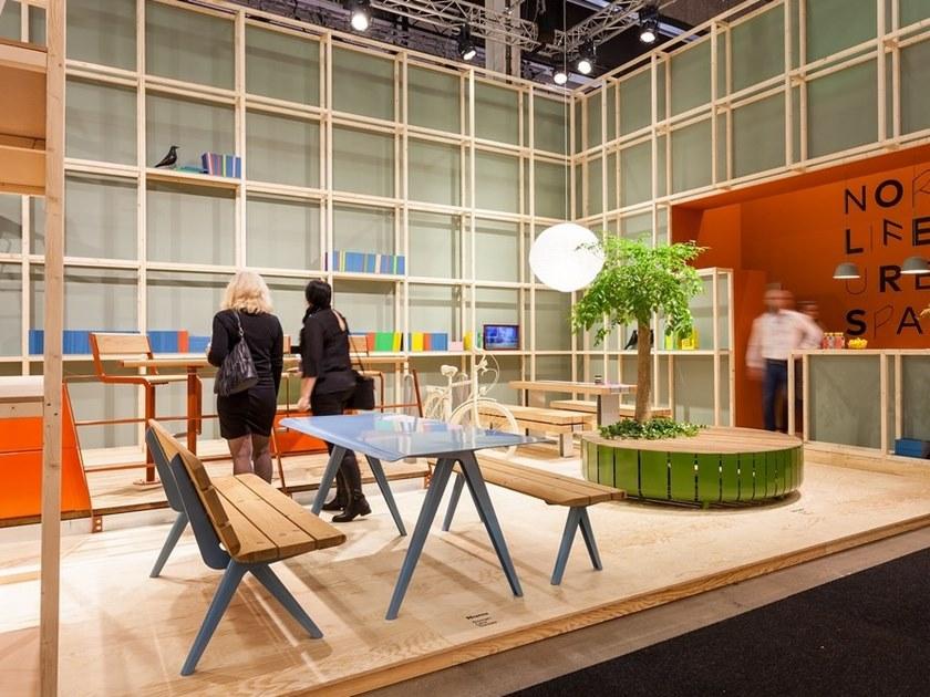 VESTRE Прямоугольный стол для общественных мест из оцинкованной стали Nunu sun-id-1397885 - Вид №4