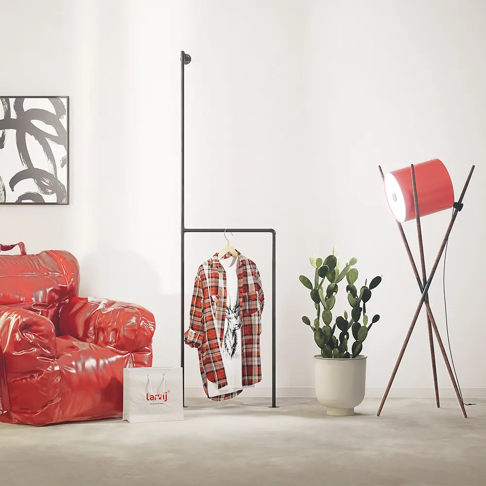 Комплект системы хранения Larvij PIPE08 7.5x100.5x8.5 см цвет черный STLM-2032167 - Вид №7