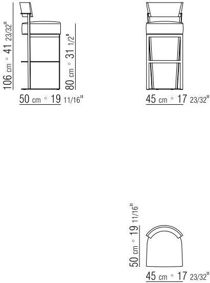 Flexform Высокий металлический табурет с кожаной подушкой Morgan sun-id-1466827 - Вид №3