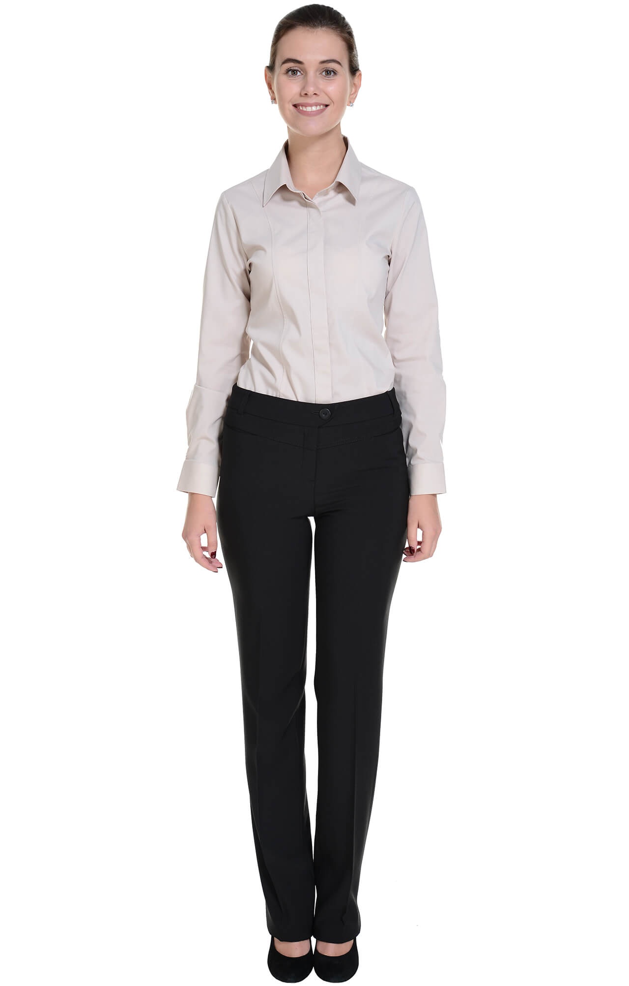 62501 Рубашка женская  beige El-Risto  Корпоративная одежда  размер 48 (XL)  - Вид №9