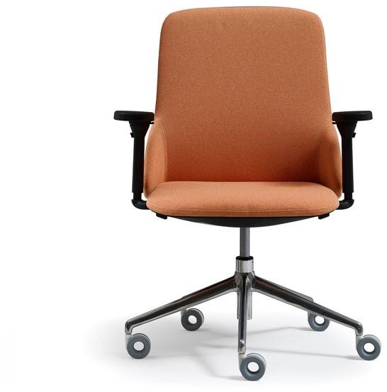 Quinti Sedute Поворотное офисное кресло из ткани с 5 спицами на колесиках Deep sun-id-1361811 - Вид №1