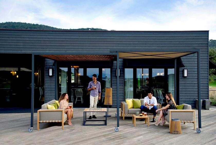 Unopiù Квадратный стол из алюминия и тика Fire Tabrbio - Вид №2