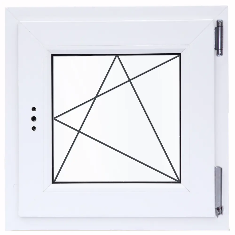 Пластиковое окно ПВХ Deceuninck одностворчатое 600x600 мм (ВхШ) однокамерный стеклопакет белый (с двух сторон) STLM-2140074