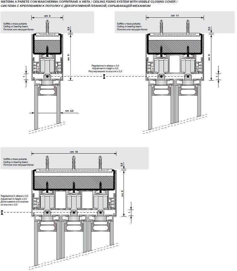 Longhi Лакированная раздвижная дверь из закаленного стекла Aluminiun chic – doors Serie 340 - Вид №13