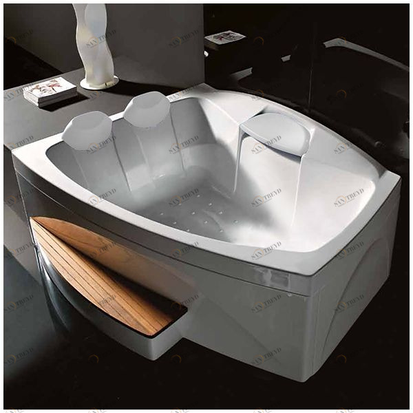 Ванна GRUPPO TREESSE Matrix Slim V763C большая с подголовником глубокая с аэромассажем белая STAV763C