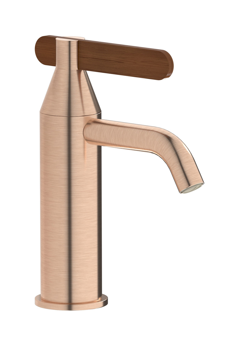 Смеситель для раковины на 1 отверстие в комплекте с донным клапаном WE ARE IB ol207on Brushed Rose Gold Soho