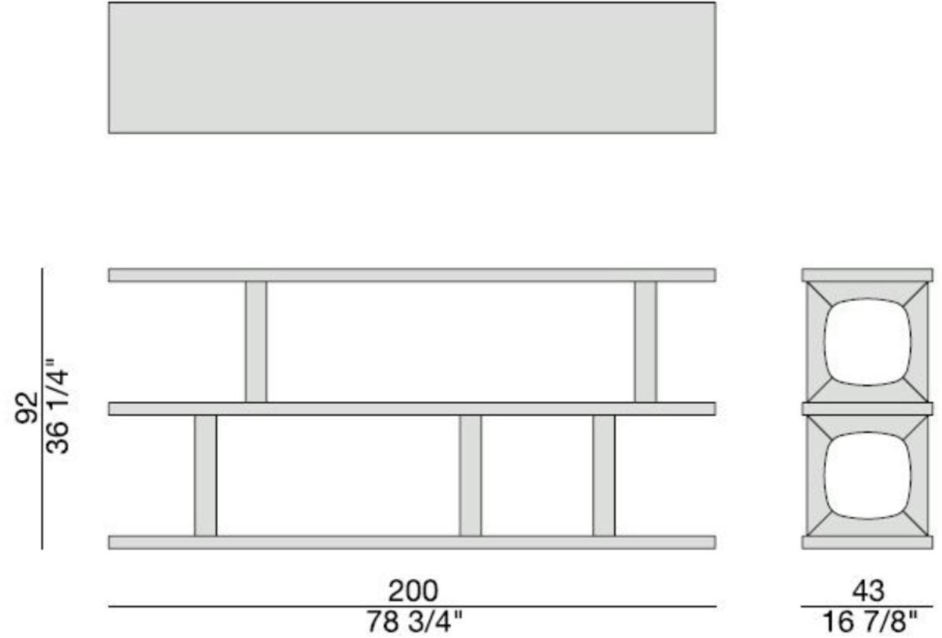 Porada Стеллаж деревянный разделительный открытый Iron sun-id-1481443 - Вид №4