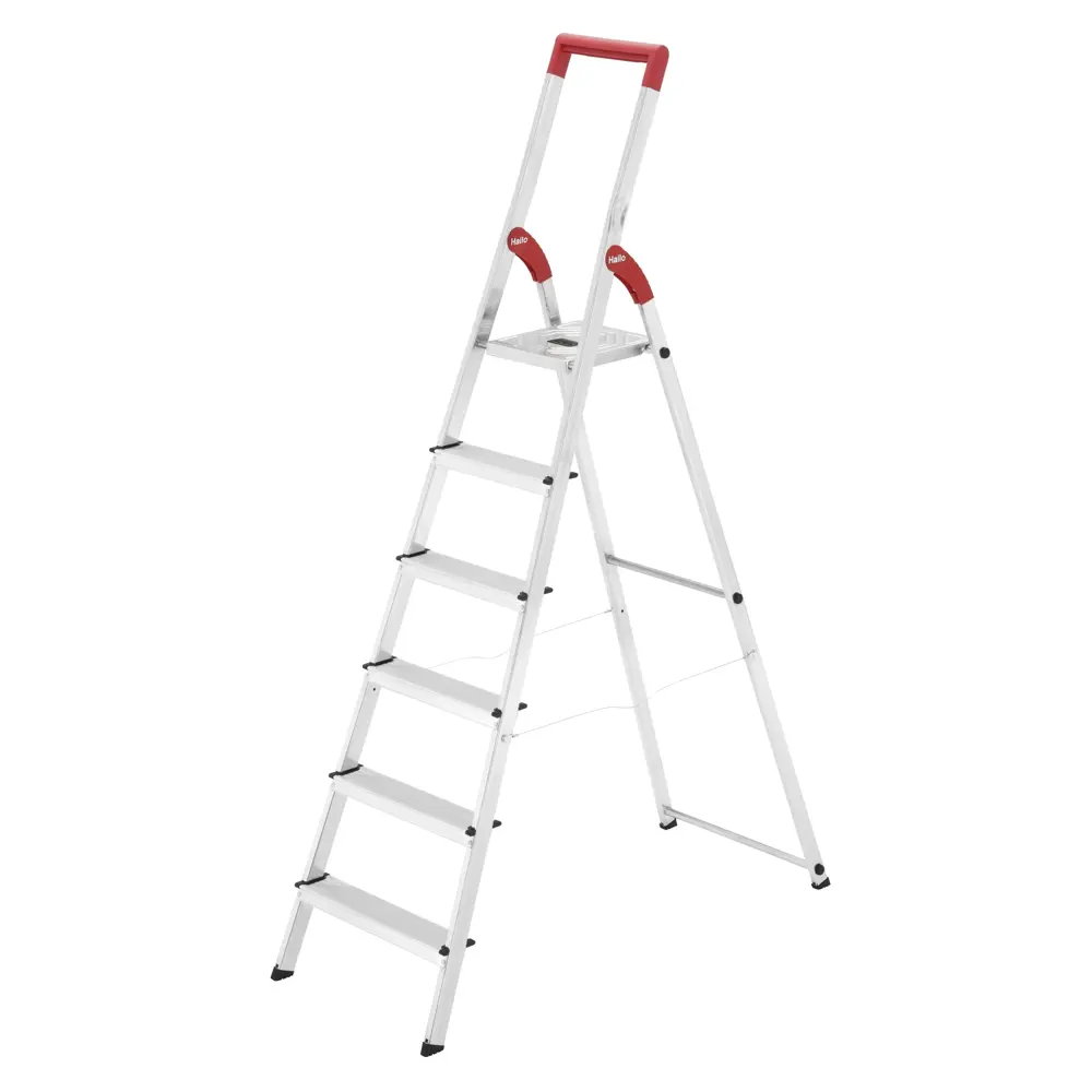Стремянка алюминиевая с крючком Hailo 6 ступеней 10757824 STLM-2038008 Santreyd 