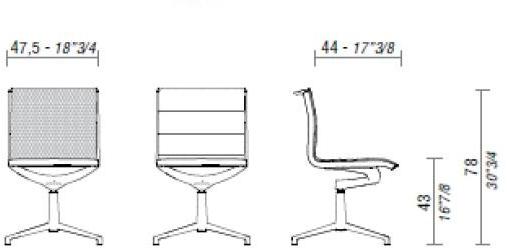 ESTEL GROUP 4-спицевый стул для залов ожидания Aluminia sun-id-1501037 - Вид №2