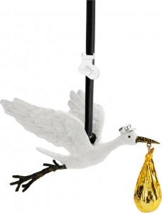 10663711 Michael Aram Декорат.украшение Michael Aram Аист 12см Никель