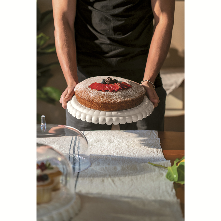 199500156 Блюдо сервировочное с крышкой tiffany, D36 см, молочно-белое Guzzini  - Вид №2