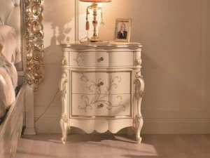 SCAPPINI & C Прямоугольная прикроватная тумбочка из лакированной древесины с ящиками 35th anniversary