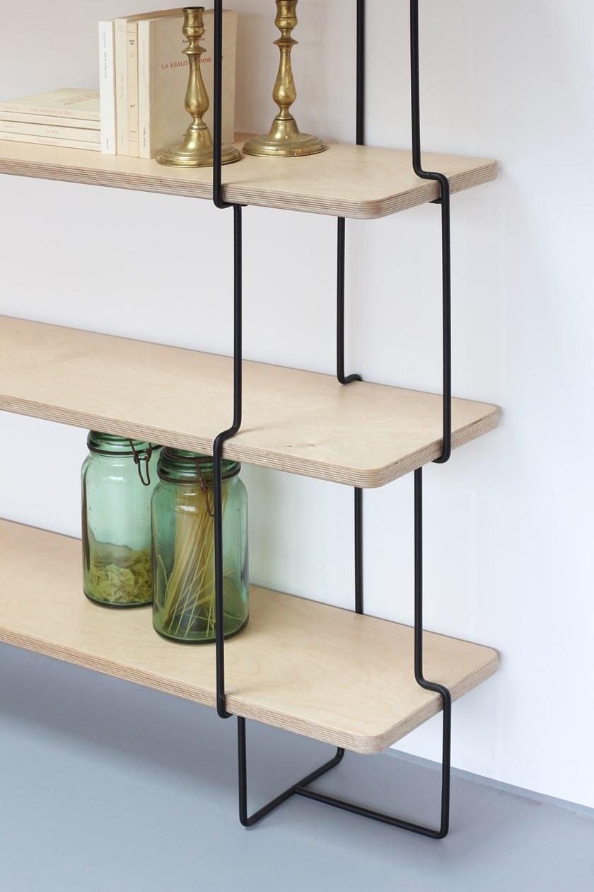 Compagnie Книжный шкаф с открытой стенкой из стали и дерева  P01  - Вид №7