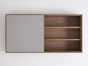 Прямоугольное настенное зеркало с контейнером