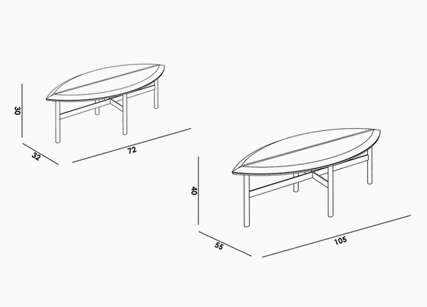 Secolo Book One & Two Журнальный столик из мрамора 72x38x30 см Book 1 - Вид №3