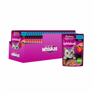 ПР0059384*28 Корм для кошек Meaty лосось пауч 75г (упаковка - 28 шт) WHISKAS
