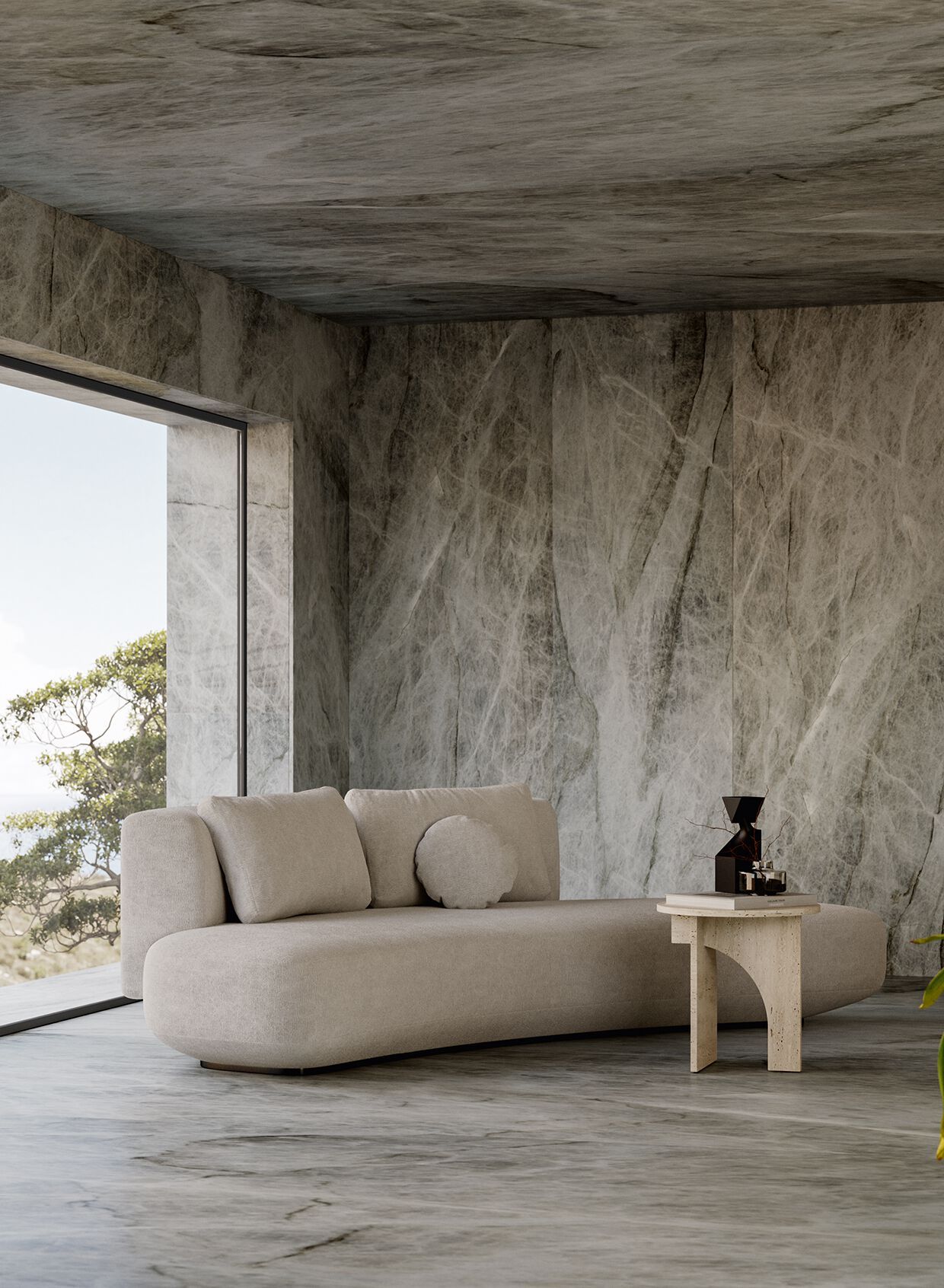 Изогнутый диван из ткани Gallotti&Radice Audrey ARCH-00077636 - Вид №2