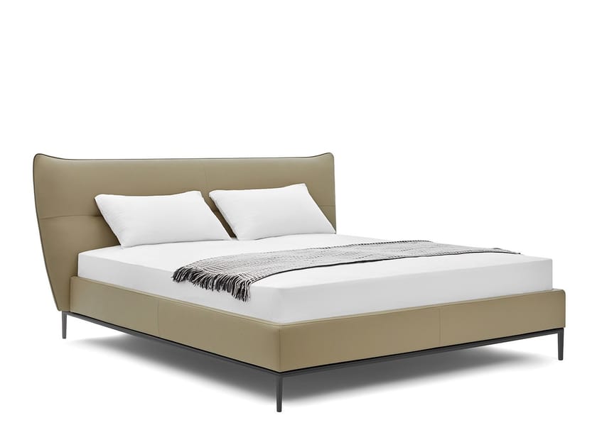 Двуспальная кровать с мягким изголовьем HC28 maison ELF ARCH-00089017