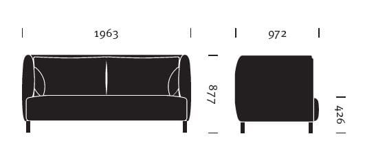 2-местный тканевый диван Herman Miller ColourForm ARCH-00072330 - Вид №11