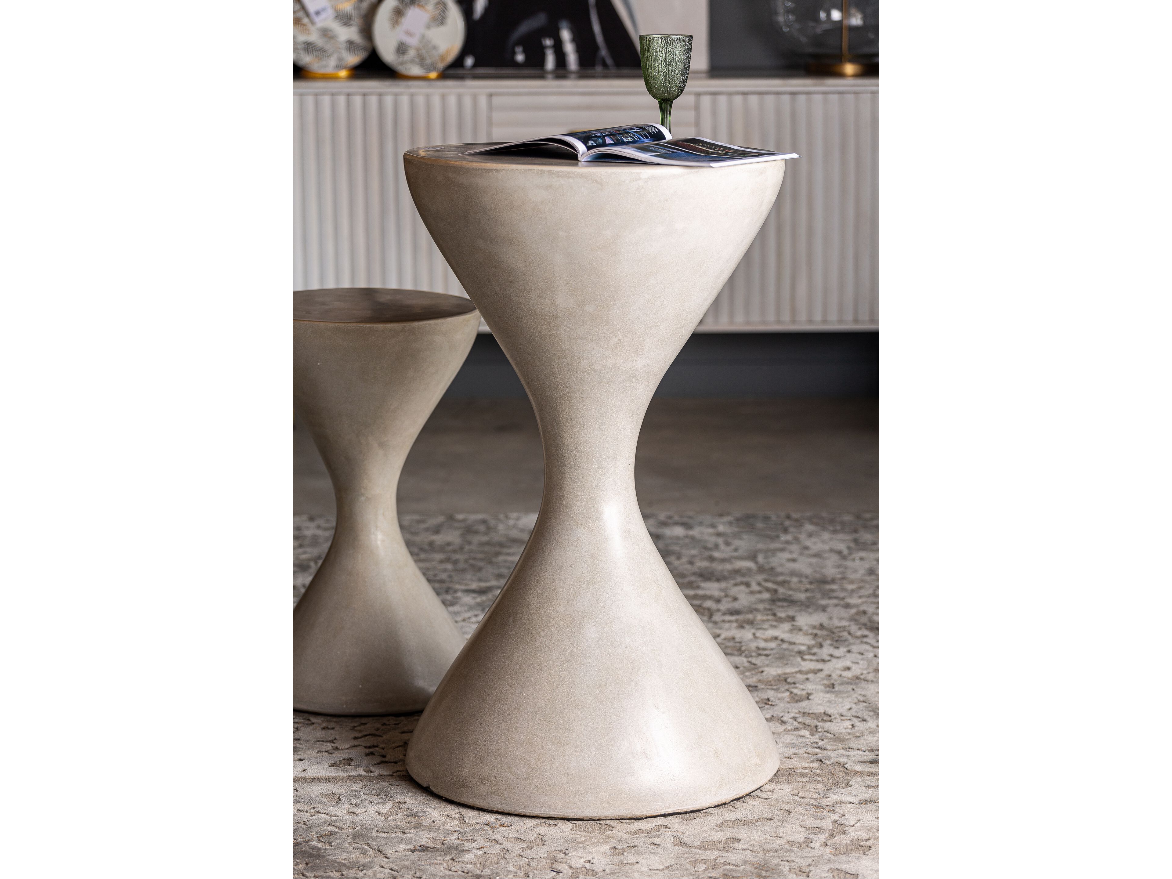 Высокий круглый стол из натурального камня Vical Home TELFS ARCH-00116293 - Вид №3