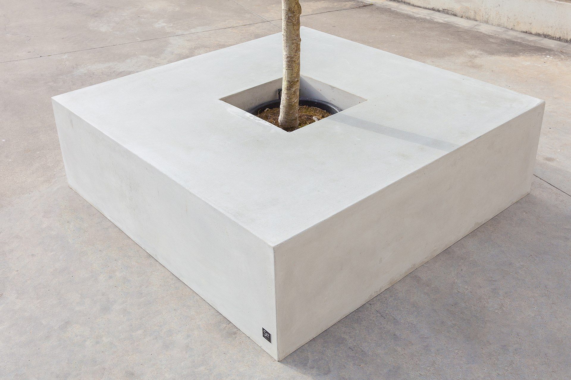 Скамейка из армированного волокном бетона со встроенной сеялкой SIT SQUARE ARCH-00145633 - Вид №2