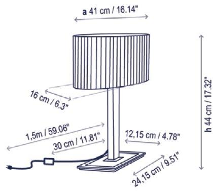 BOVER Настольная лампа из ткани Oval sun-id-1370607 - Вид №1